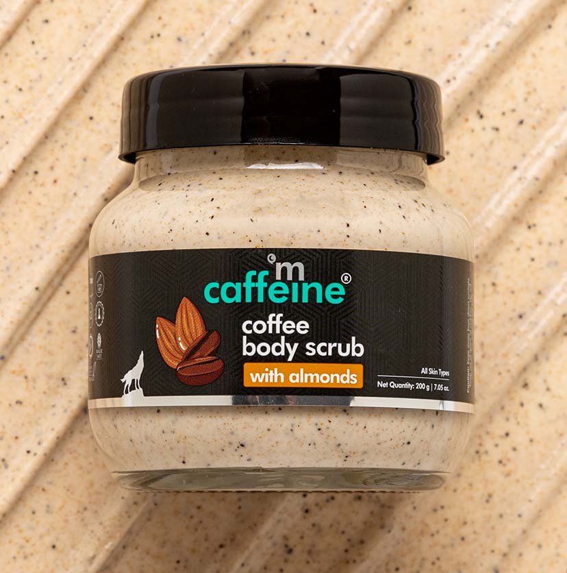 mCaffeine Moisturizing & Creamy Coffee Body Scrub with Almonds for Smooth Skin - 200g