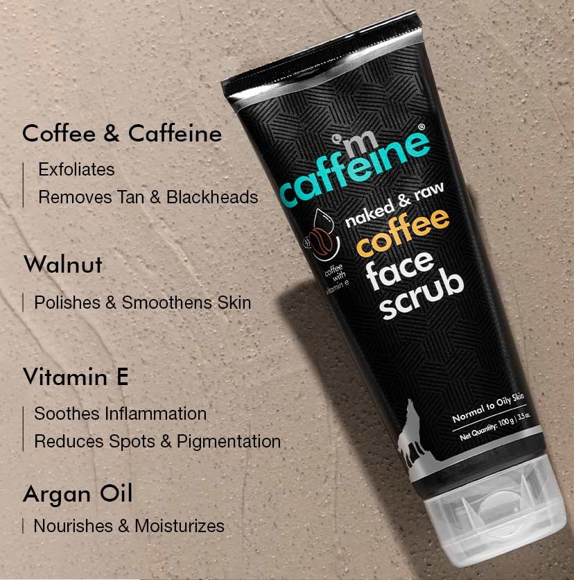 mCaffeine Coffee Face Scrub with Walnut - 100 g