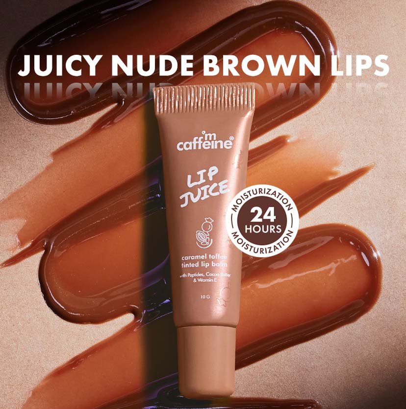 mCaffeine Lip Juice Tinted Lip Balm - Caramel Toffee -10g