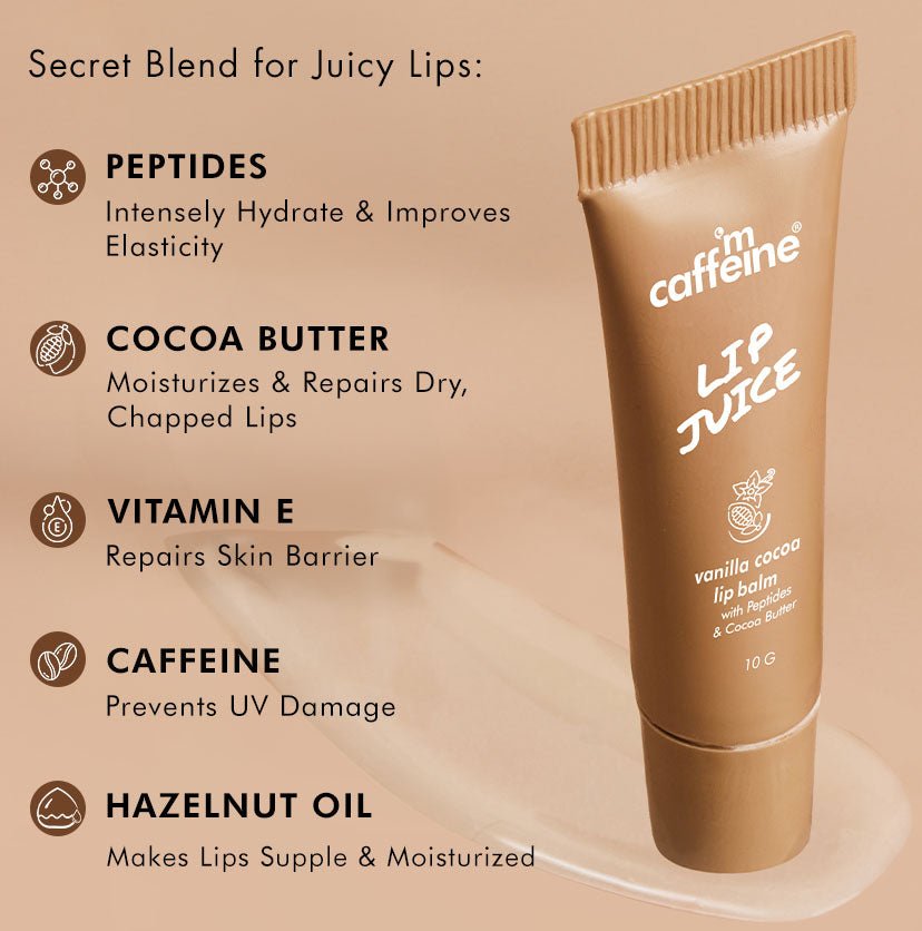 mCaffeine Lip Juice Vanilla Cocoa Balm - 10g