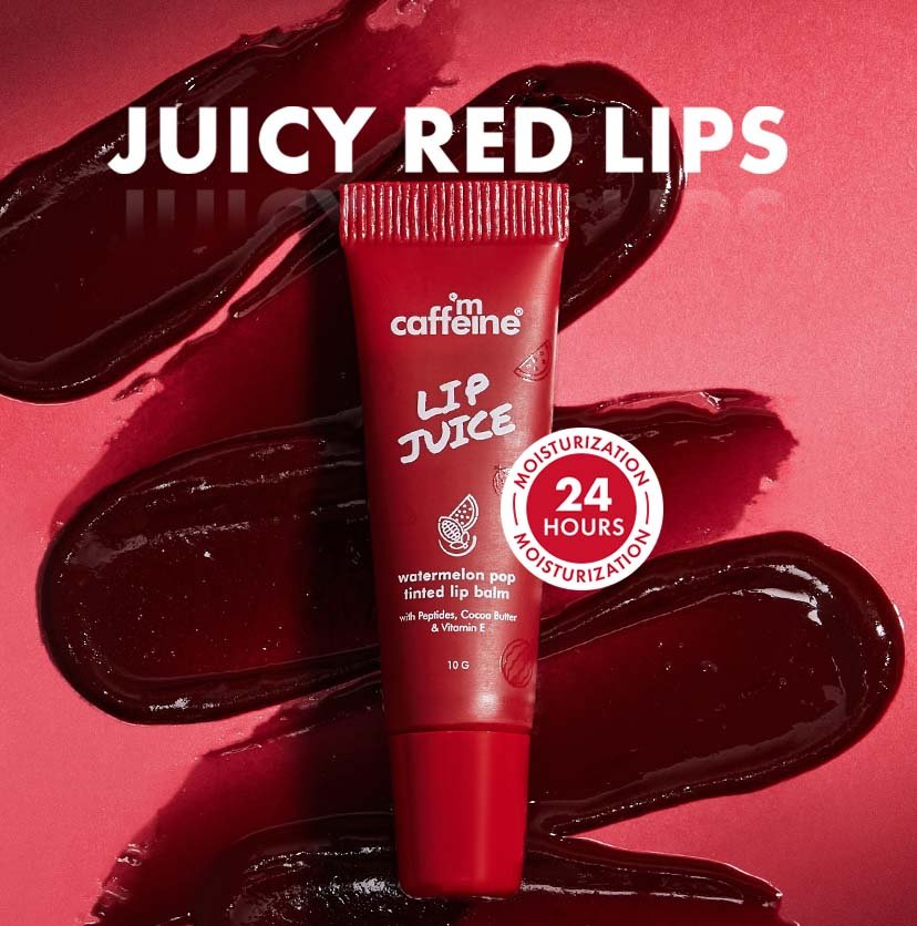mCaffeine Lip Juice Tinted Lip Balm - Watermelon POP - 10g