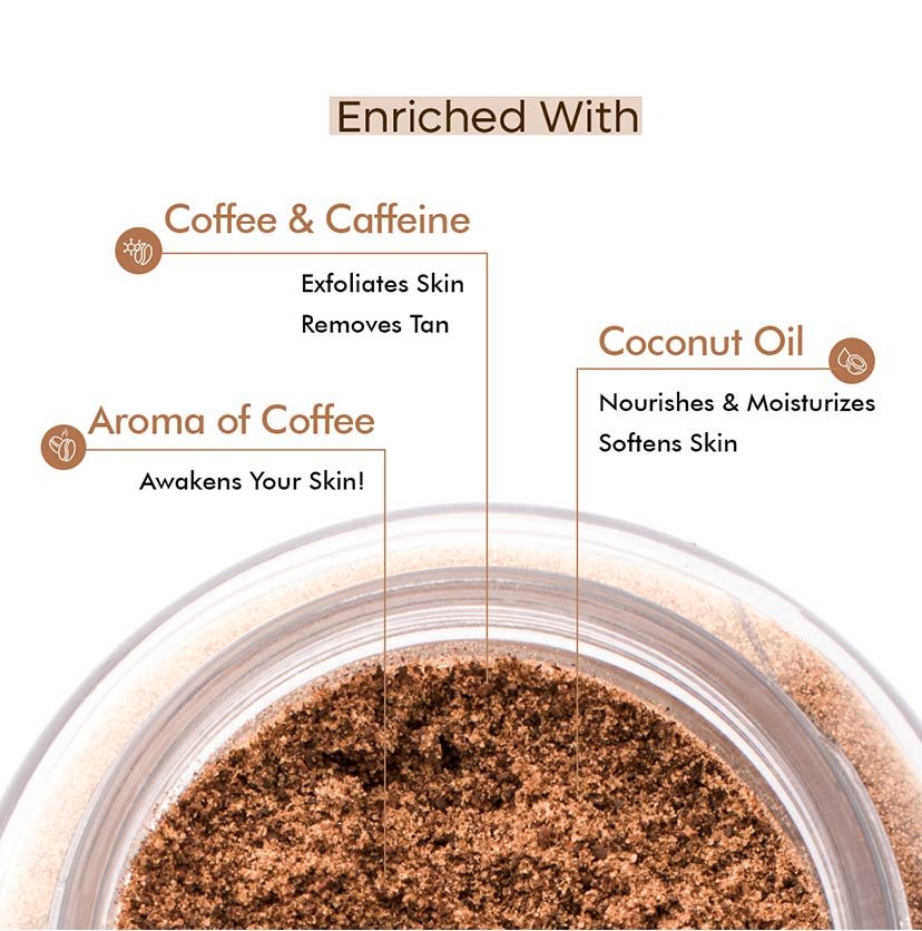 mCaffeine Coffee Body Scrub with Coconut - Natural & Vegan - 55g