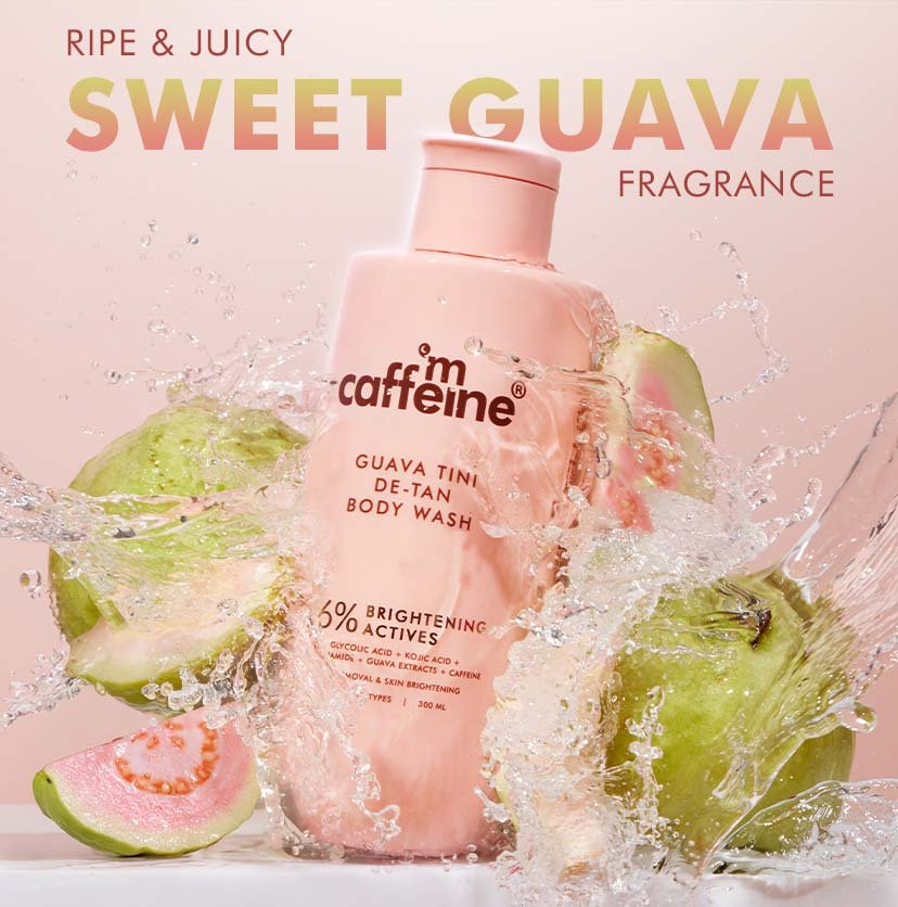 mCaffeine Guava Tini De-Tan Body Wash - 300 ml
