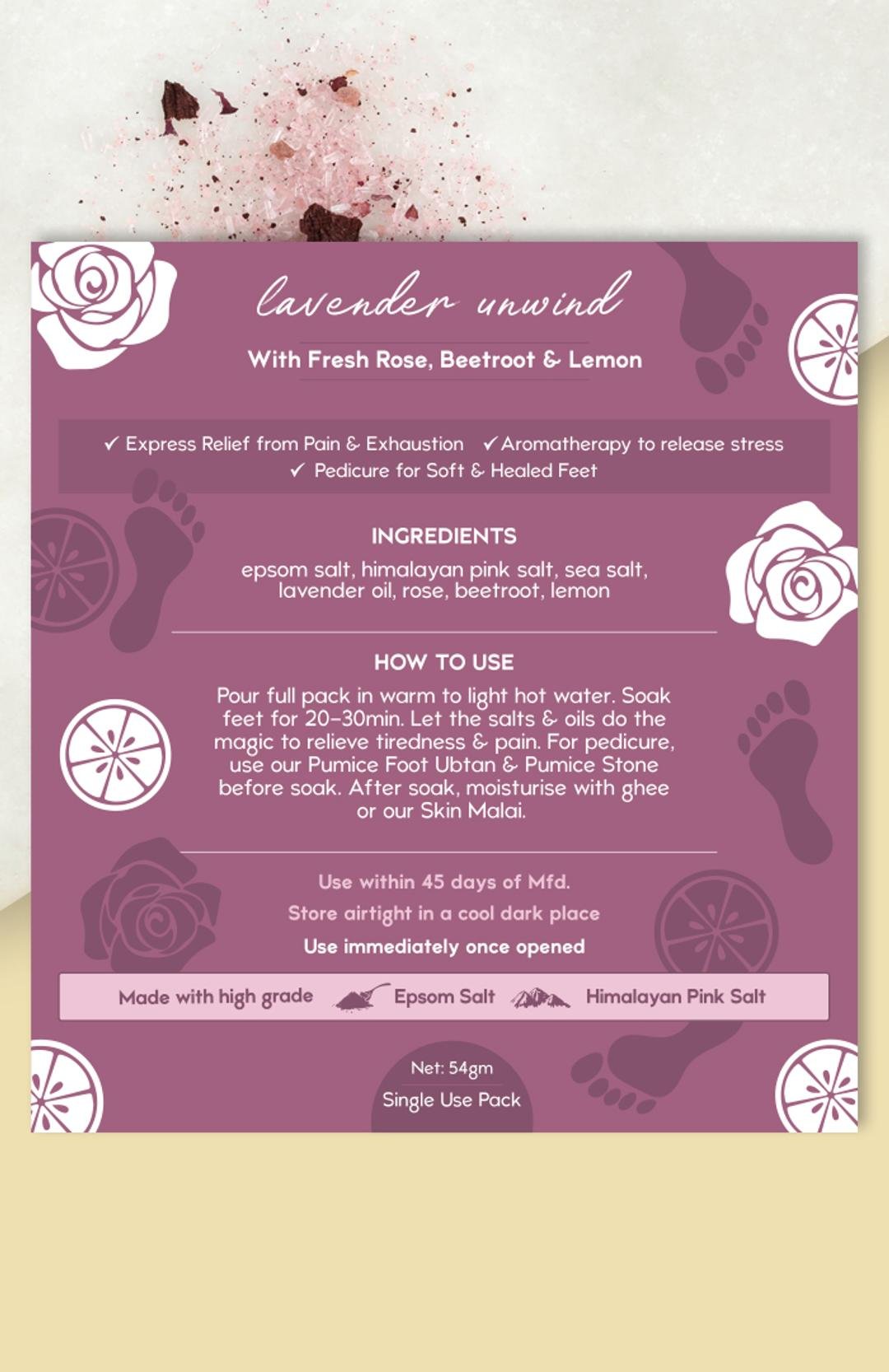 Nat Habbit Lavender Unwind Foot Salt