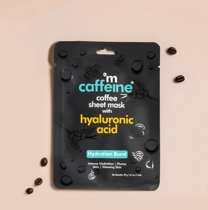 mCaffeine Hyaluronic Acid Coffee Sheet Mask for Hydration Burst - 20g