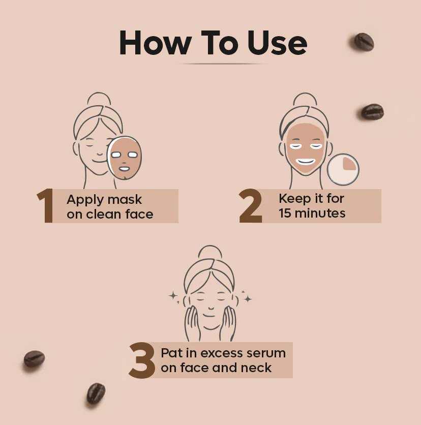 mCaffeine Hyaluronic Acid Coffee Sheet Mask for Hydration Burst - 20g